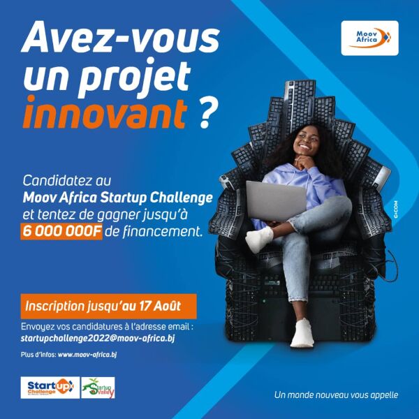 Entrepreneuriat : Moov lance le Startup Challenge 2022 pour les entrepreneurs béninois