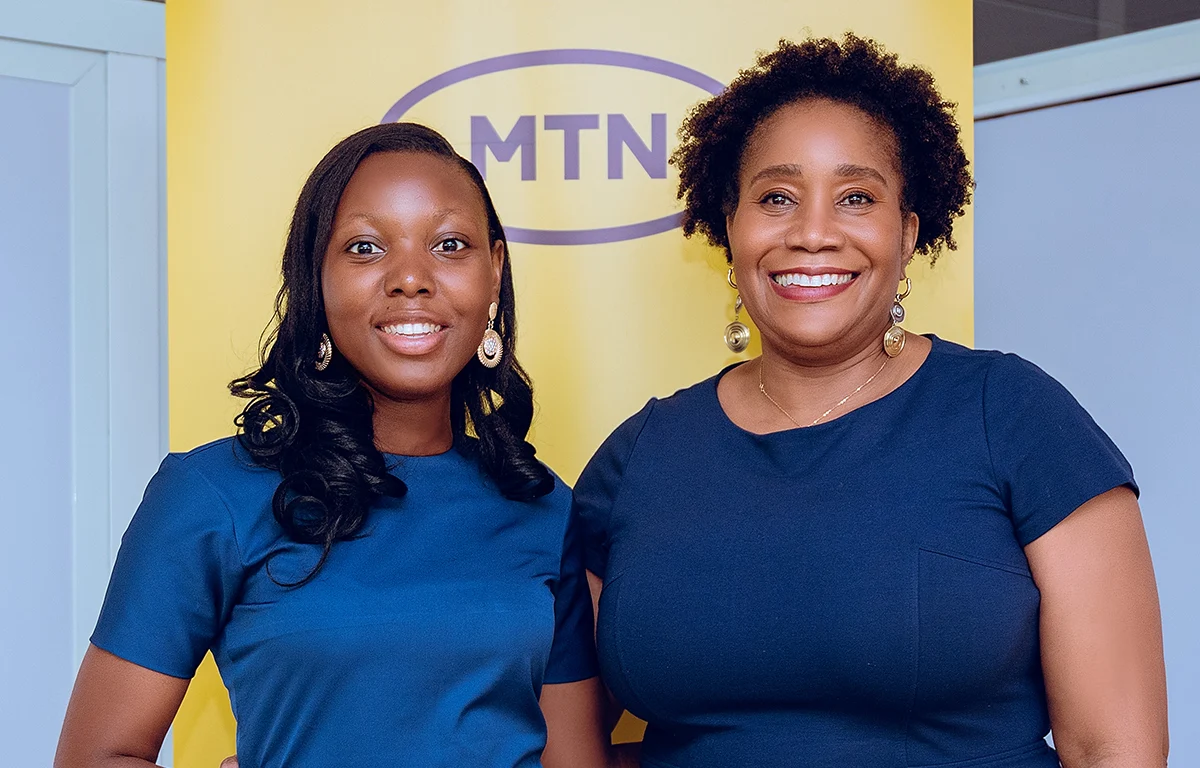 de g. &agrave; d. Annick Atougbe, nomm&eacute;e CEO of the Day le 18 mars 2025 pour la 3&egrave;me &eacute;dition du Challenge et Uche Ofodile, Directrice G&eacute;n&eacute;rale de MTN Benin. &copy; MTN B&eacute;nin