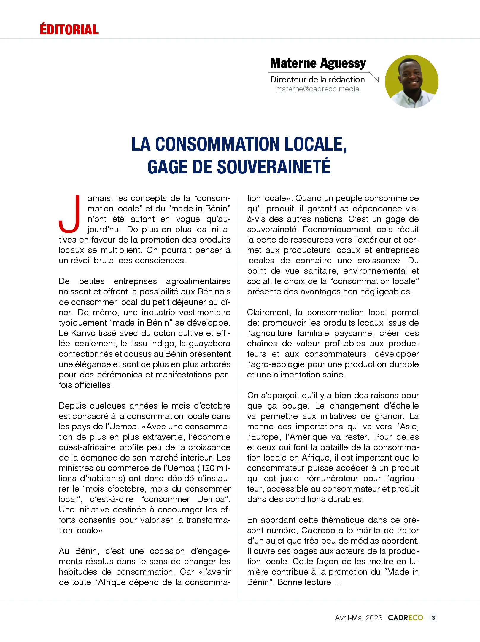 Page 3 du sommaire