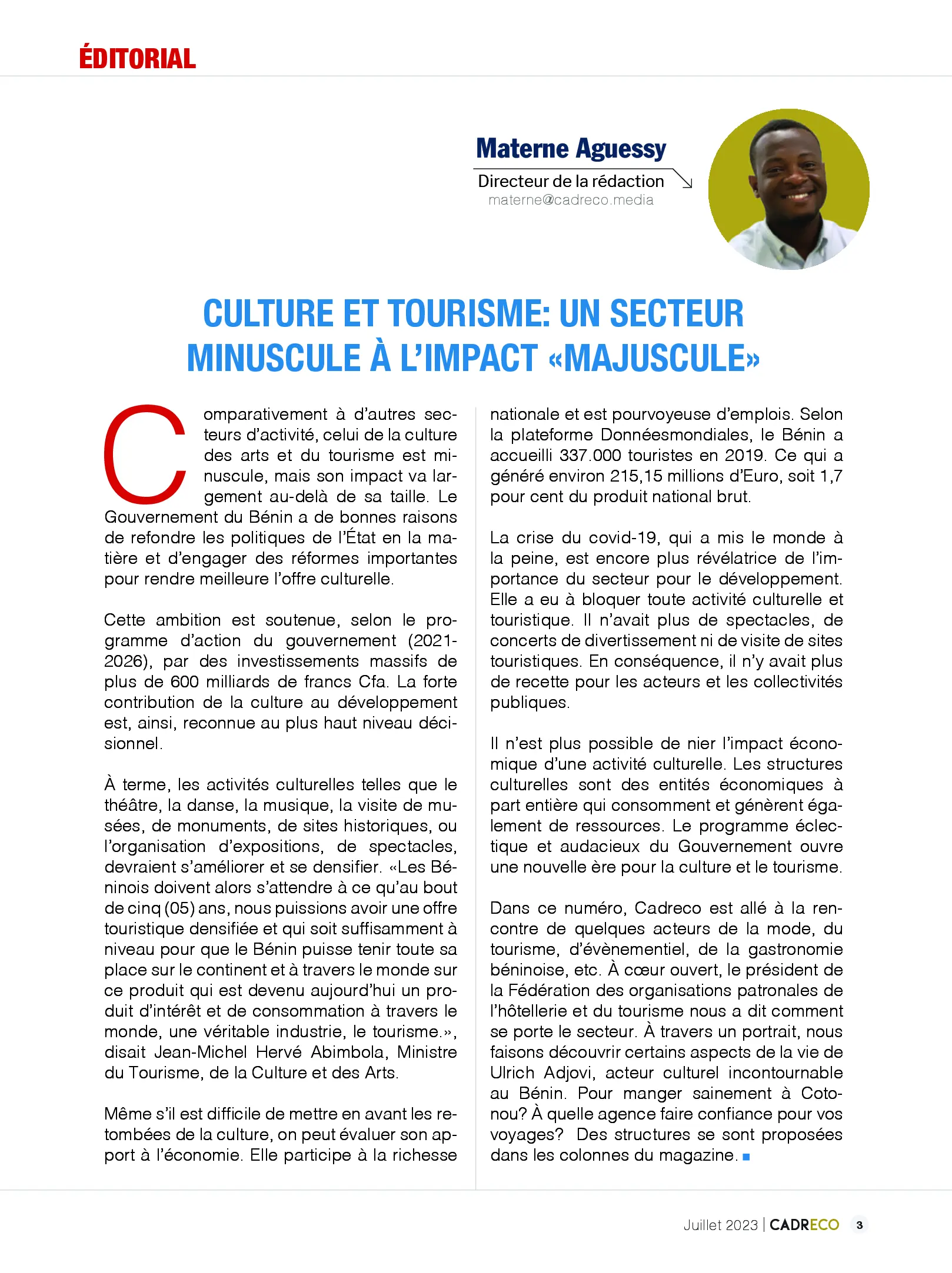 Page 3 du sommaire