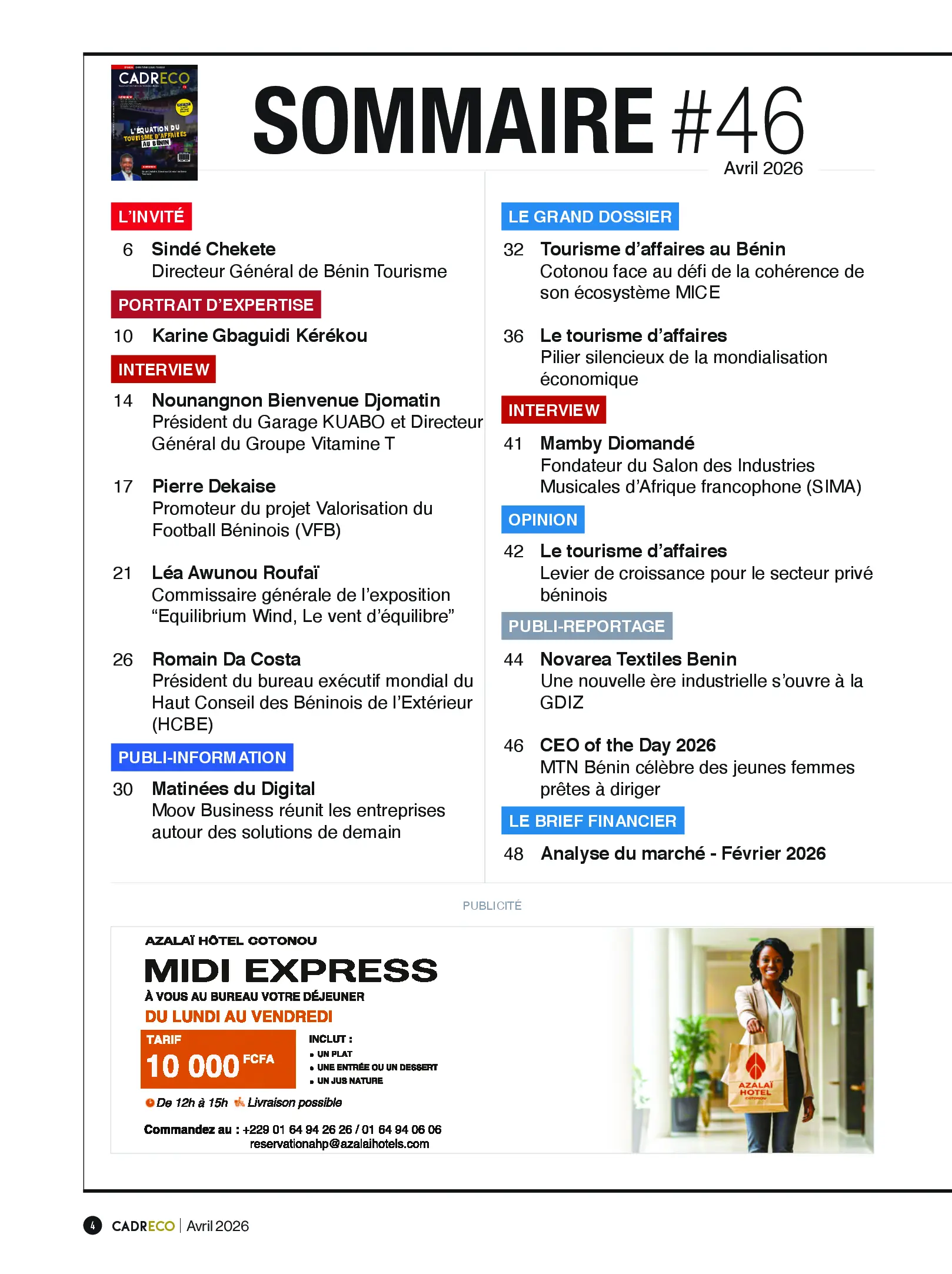 Page 4 du sommaire