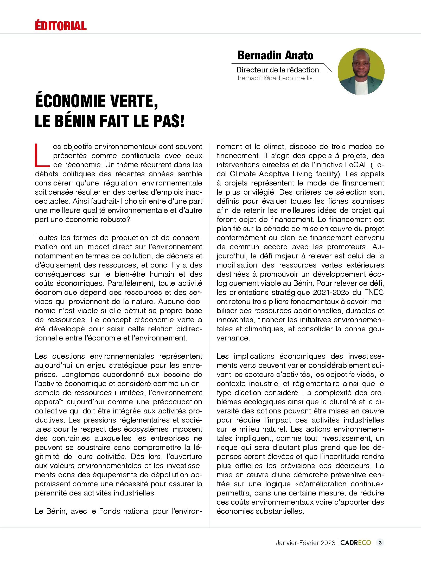 Page 3 du sommaire